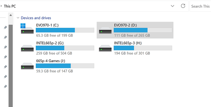 My drives
