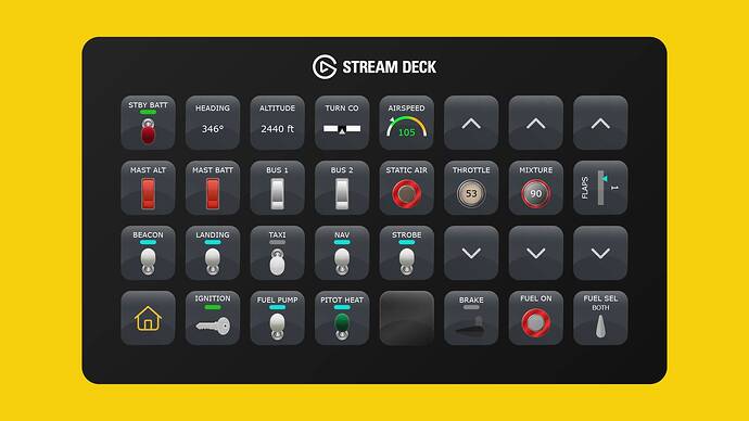 Cessna 172 Skyhawk Stream Deck Profile