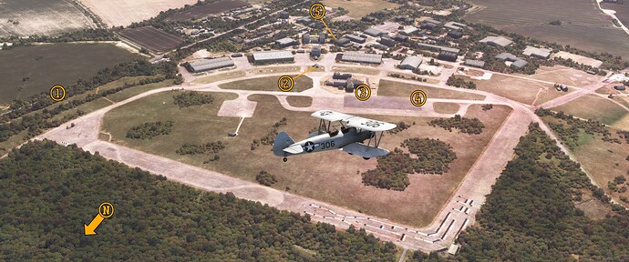 Looking Down on Airfield