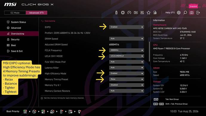 6 MSI Advanced Overclocking EXPO