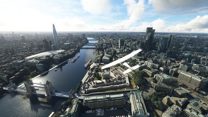 Ldn MSFS Day PG on, Bing on