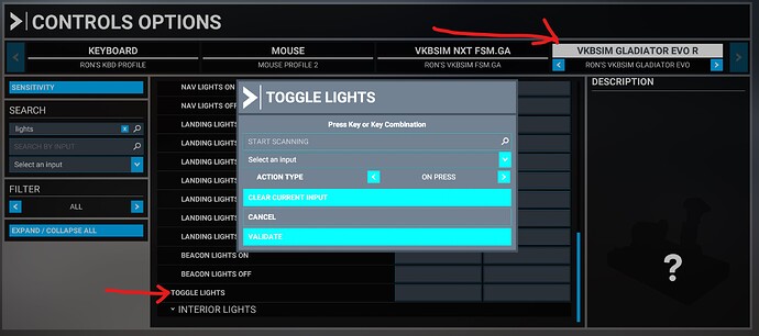 Assign to joystick button