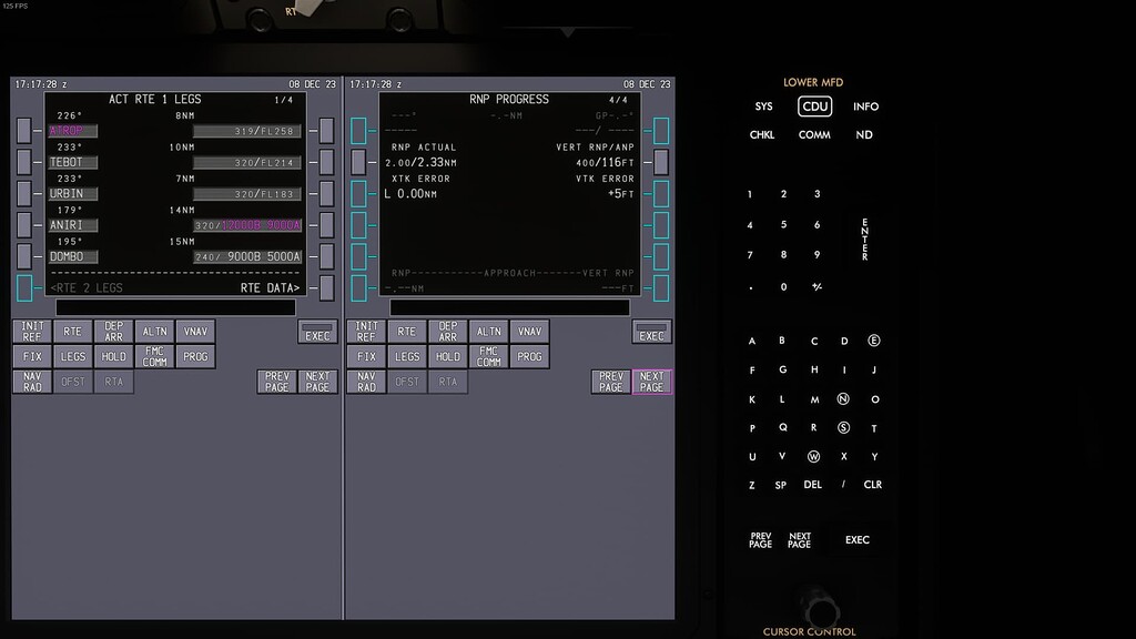 Anp Rnp RNP + ANP Offset on Horizon 787-9 - Aircraft & Systems - Microsoft ...