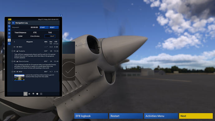 Bush trip EFB Logbook 2