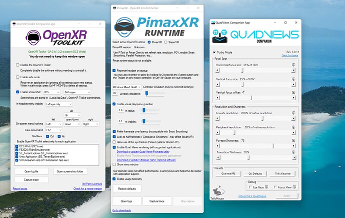 Settings OpenXR