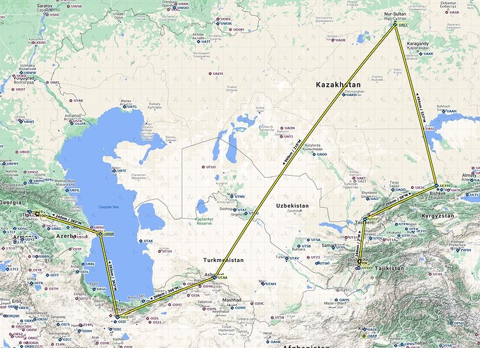 Route so Far Leg 7