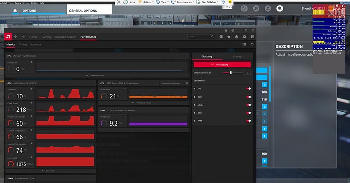 MSFS Menu on Problem Machine