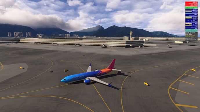 VHHH Boeing Taxi Test (v1.5.7.0), Live Weather, Cumulus Clouds