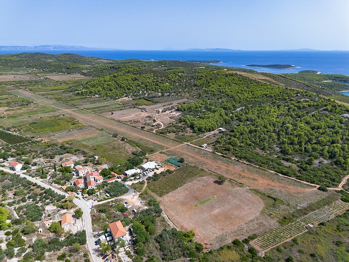 And this is an aerial shot of the real world location.