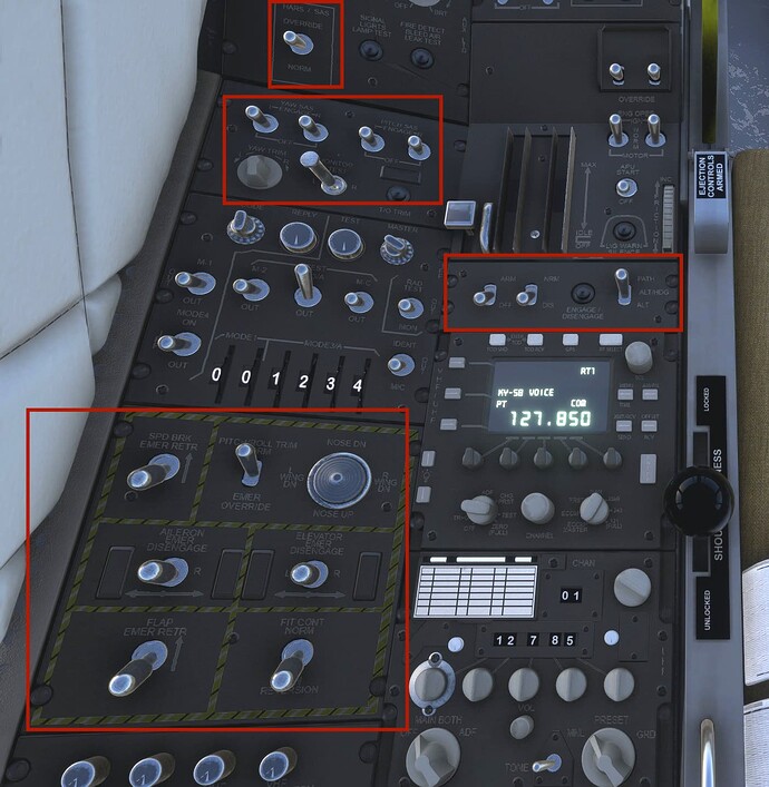 A-10 SAS and AP controls