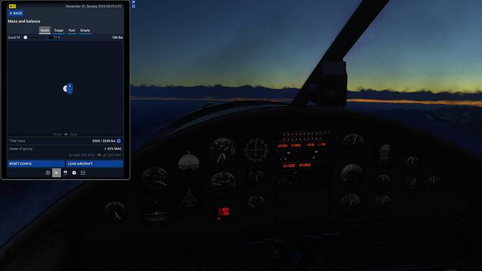 Cessna 195 EFB Seat Layout