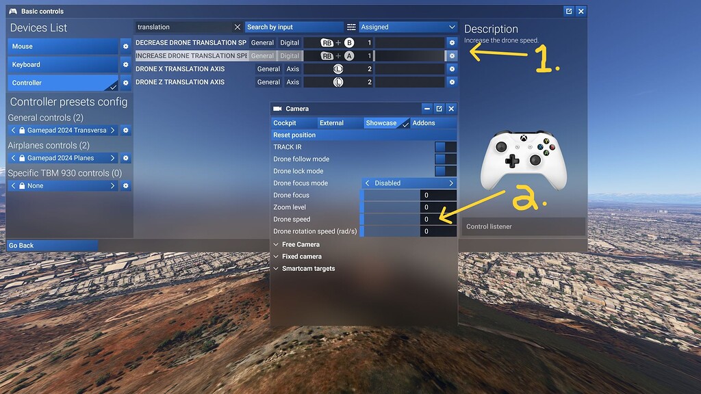 Camera Toolbar Panel, some settings show wrong values, disconnected ...