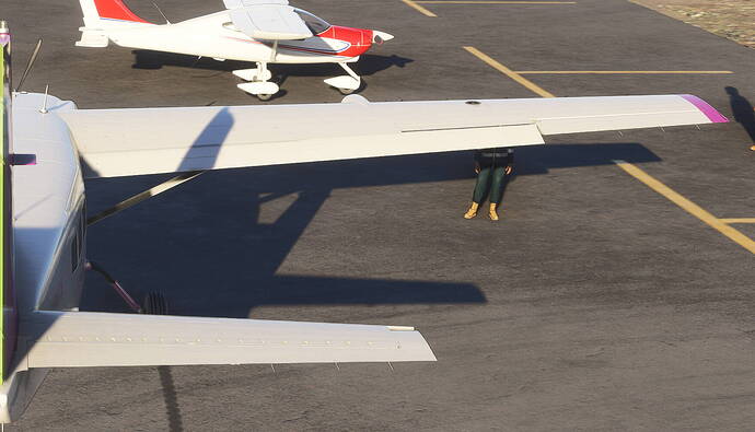 Caravan after ldg R aileron