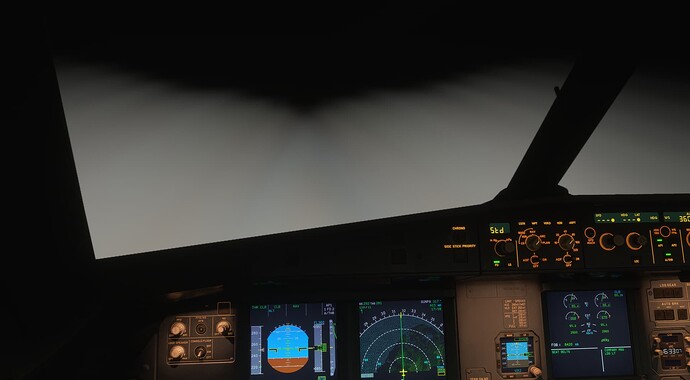 and here with landing light on, removing the filter