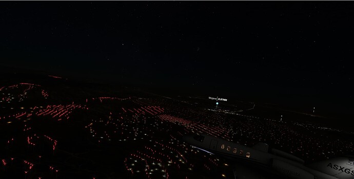 California Wind Farm at Night