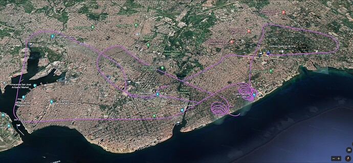 Flight path. The last thermal is the one next to the center bottom of the image.