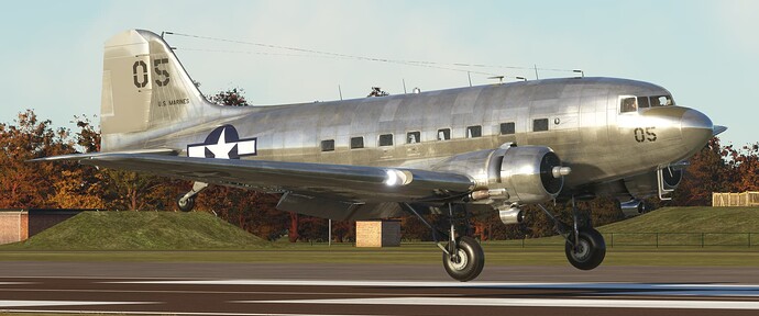 USMC R4D-5 Landing at Duxford