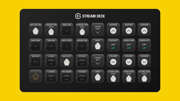 Synaptic Airbus A220 Stream Deck Profile