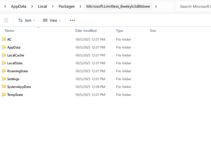 Limitless folder