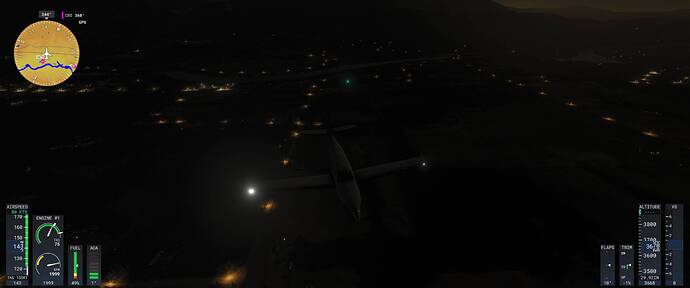 S23 about perpendicular to airport