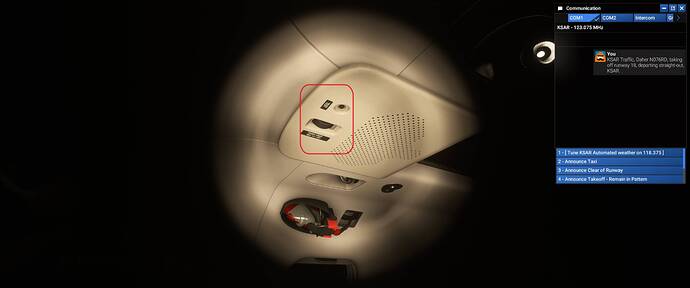 Sim TBM930 overhead emer lighting panel