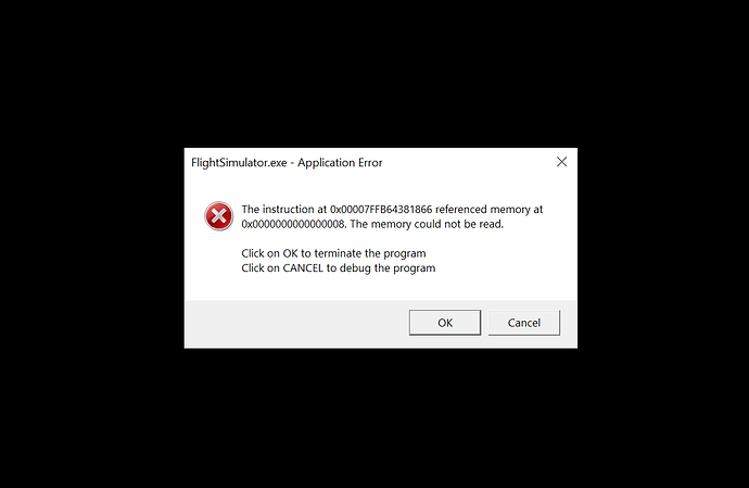 CTD entering VR from Main Menu - Crashes (CTDs) - Microsoft Flight ...