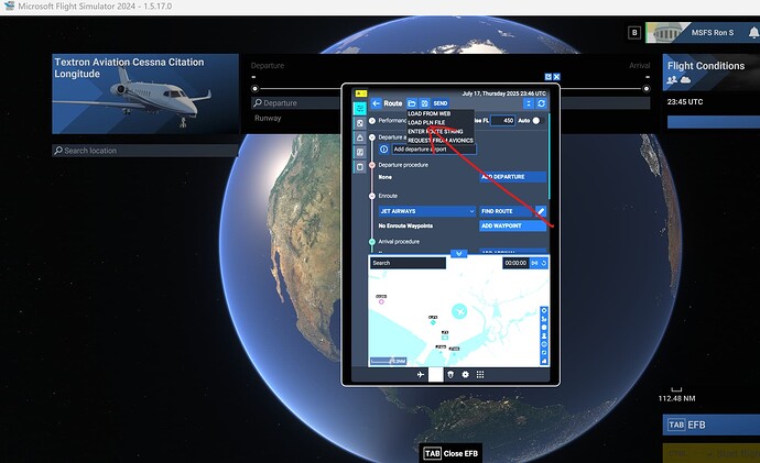 Save-Load Flight Plan
