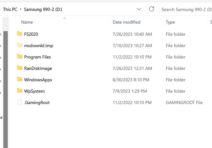 My D drive