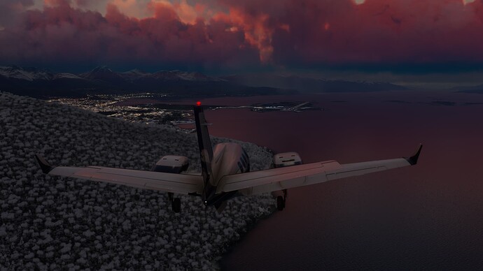 Windy approach to Ushuaia (SAWH), Argentina