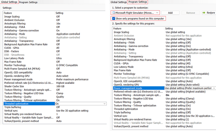 nVidia Control Panel Settings_MSFS