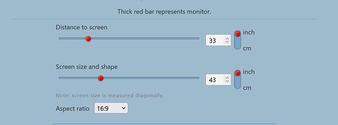 screen size and distance