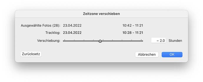 Adjusted Timezone