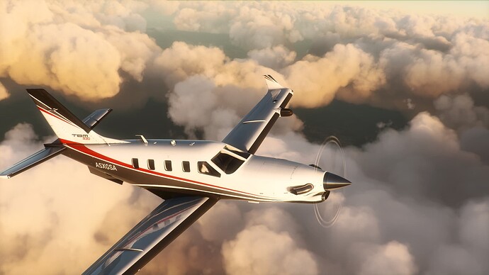 MSFS over tas TBM 2