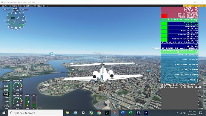 KJFK , 1000 feet, Object & Terrain = 7.0, GTX 1660 TI -2nd