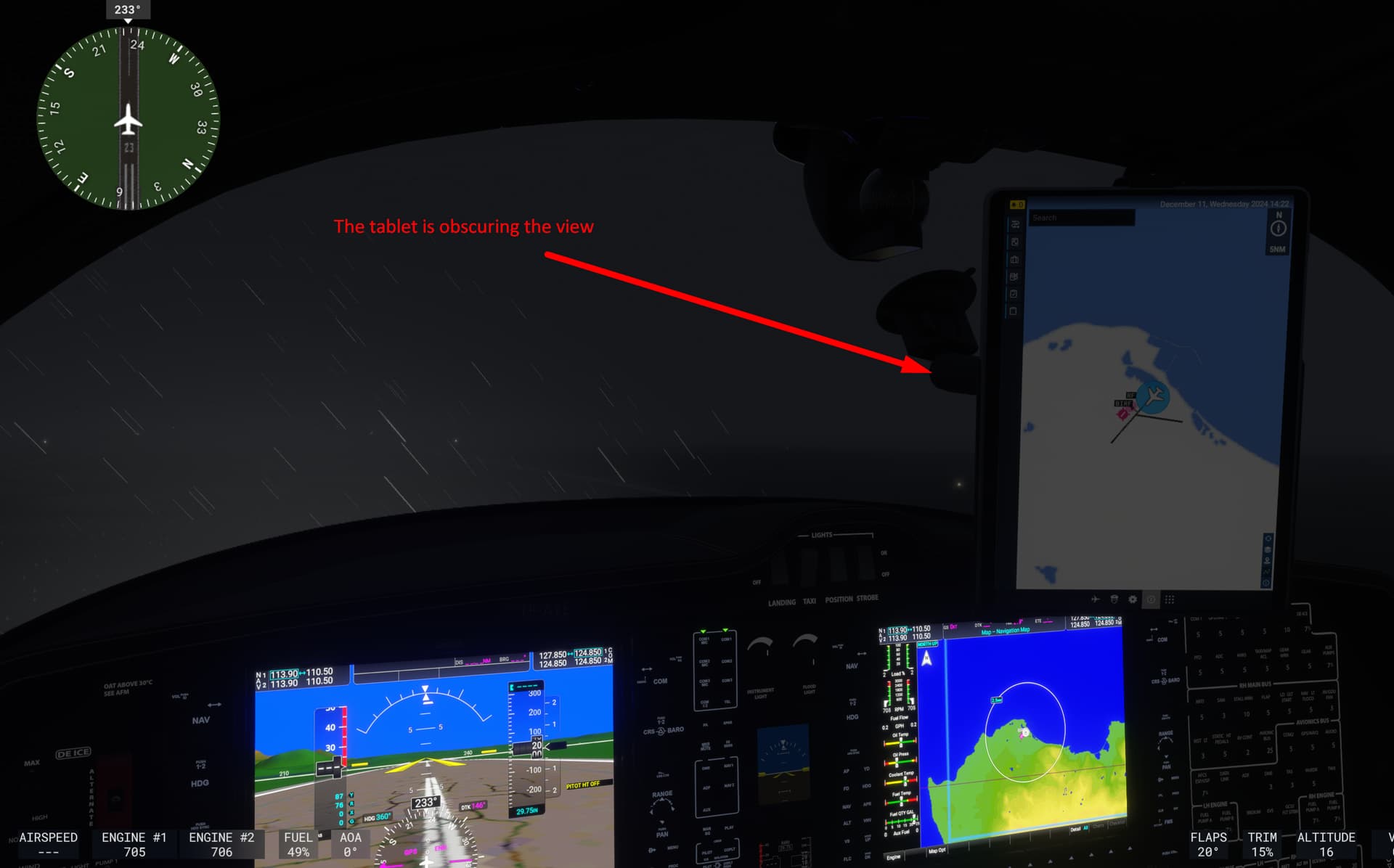 DA-62: ill position of the tablet - Aircraft & Systems - Microsoft ...