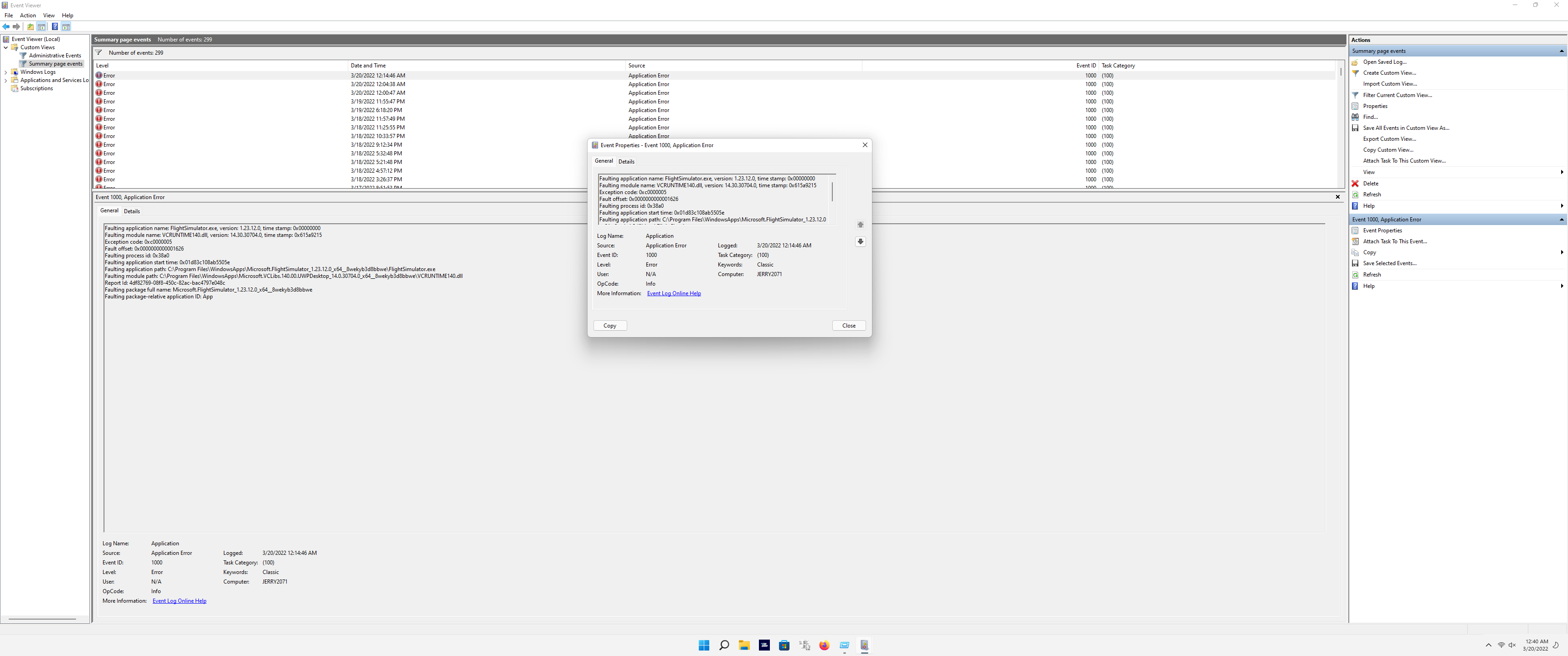 Crash to desktop after WU8 - Crashes (CTDs) - Microsoft Flight ...