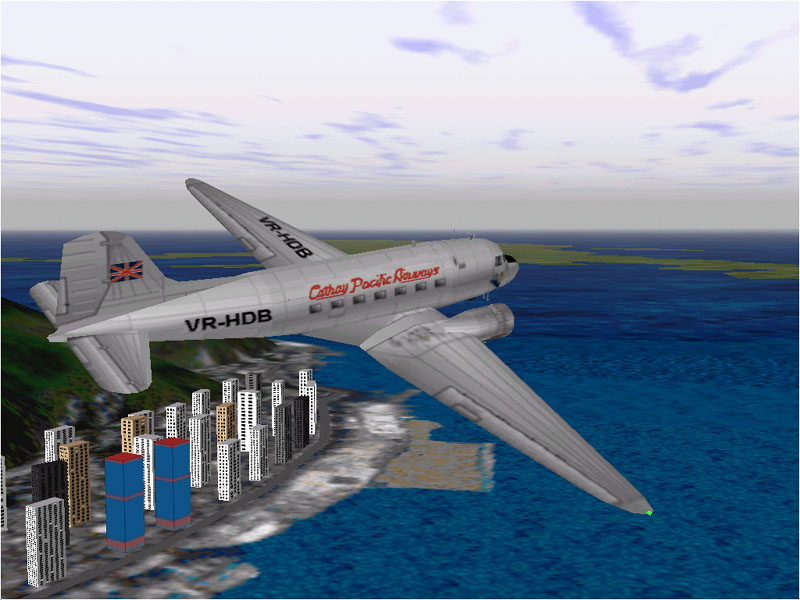 Cathy Pacific over Hong Kong