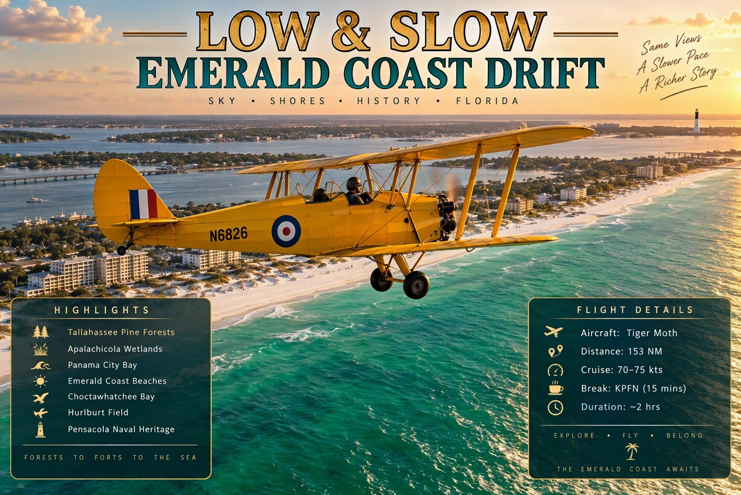 Aussie Group Flights Team - Low & Slow: Tiger Moth Emerald Coast Drift ...