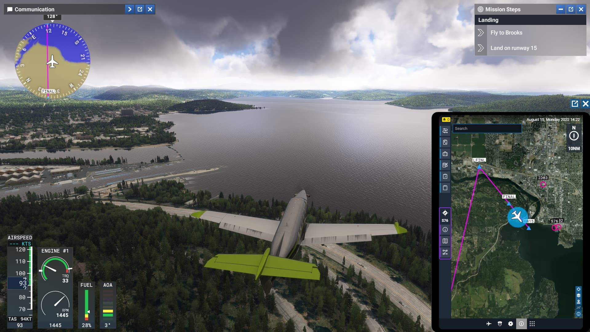 Career freight mission in PC-12 assigned me to land on water runway ...