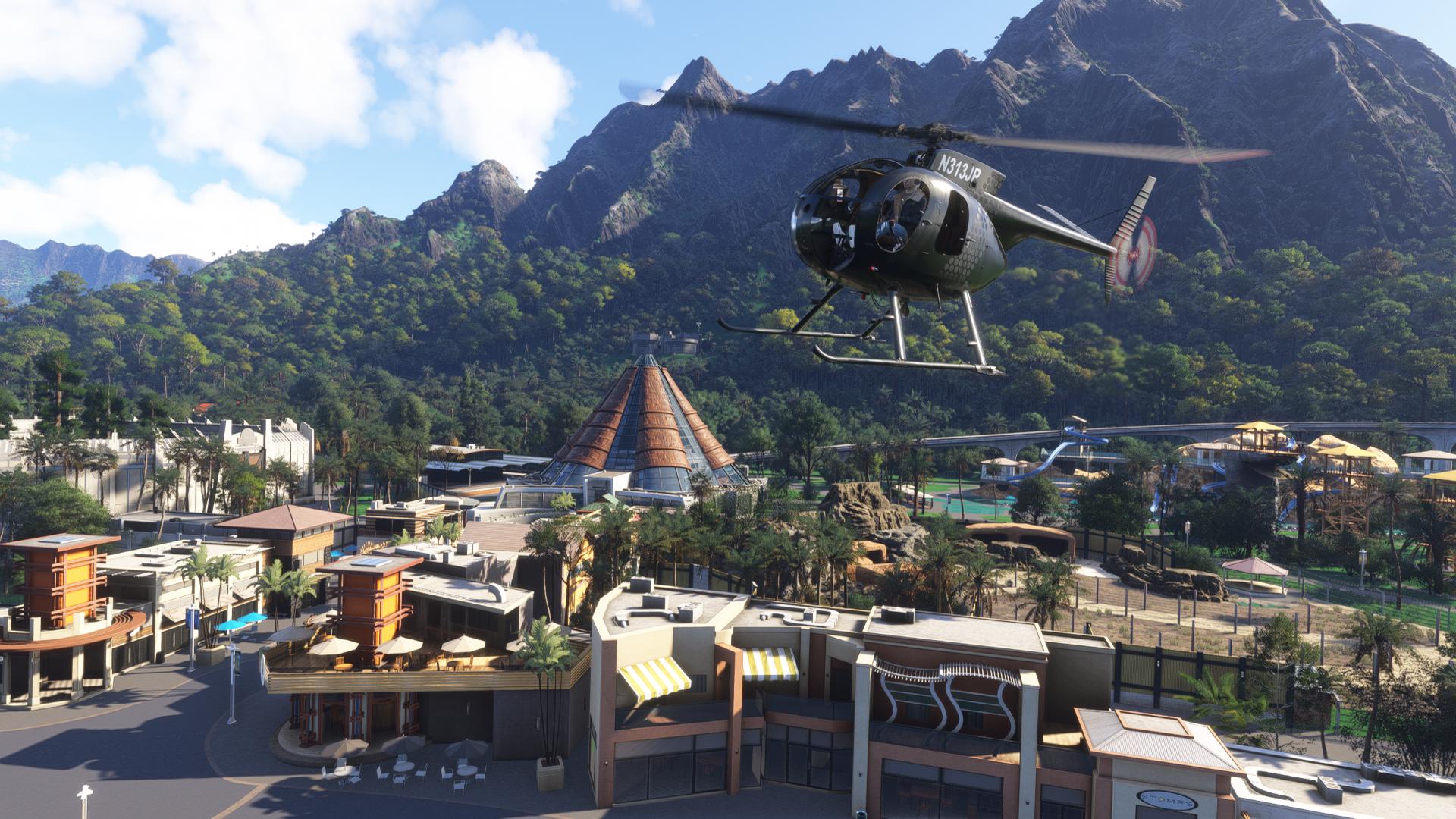 Jurassic World trifft Microsoft Flight Simulator 2024: ORBX bringt Dino-Abenteuer in die Lüfte