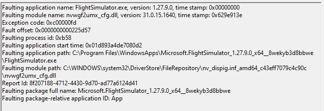 CTD returning to Main Menu after flight - Crashes (CTDs) - Microsoft ...