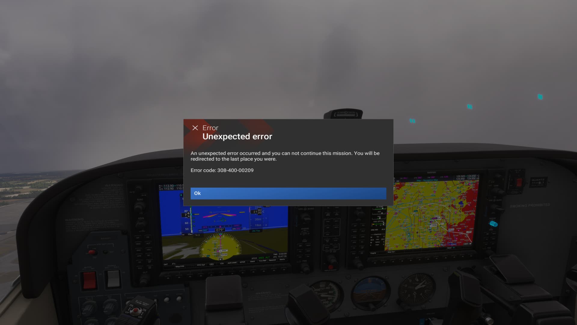 Flight Status Query Error Mission - Unexpected error occurred - Error Code: 309-400-00201 ...