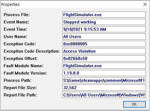 Fly & Exit CTD - Crashes (CTDs) - Microsoft Flight Simulator Forums