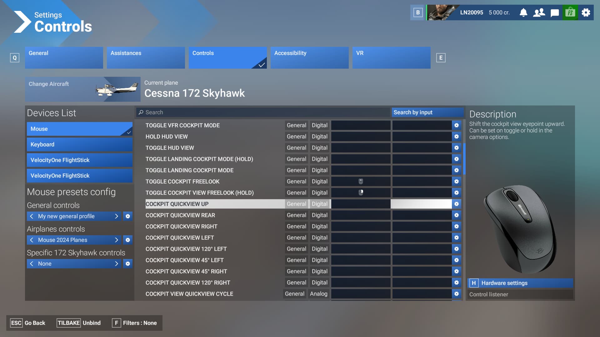 Can't move around cockpit with pc mouse - Aircraft & Systems ...