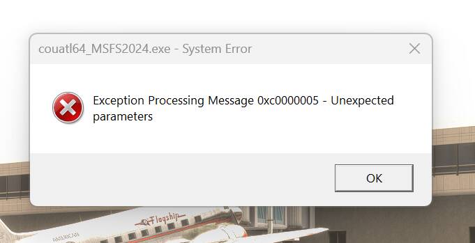 FS2024 - Cause and Fix for System Error Msg - Exception Processing ...