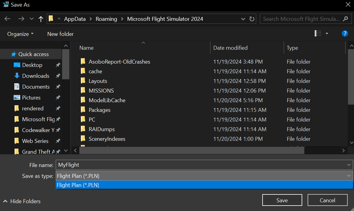 No ability to save flights? - User Interface & Activities - Microsoft ...