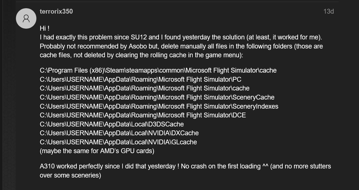 A310 ctd on first loading - Page 2 - Crashes (CTDs) - Microsoft Flight ...