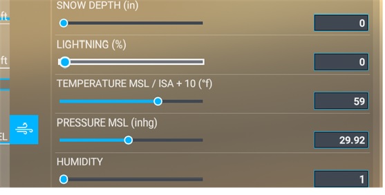 Weather settings discrepancies