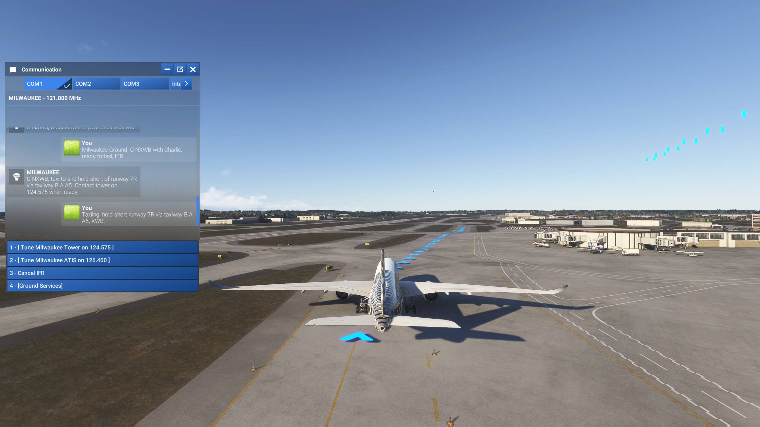 Taxi Ribbon and Flight Path only Visible in External View - User ...