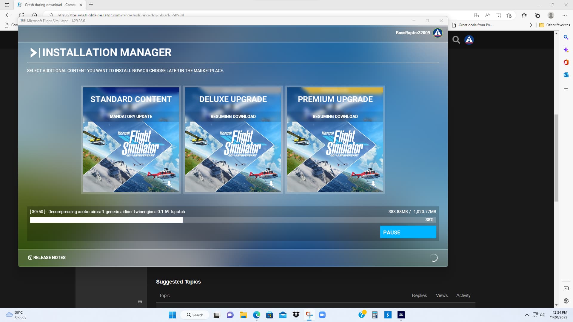 Crash every 20 min or so - Crashes (CTDs) - Microsoft Flight Simulator ...